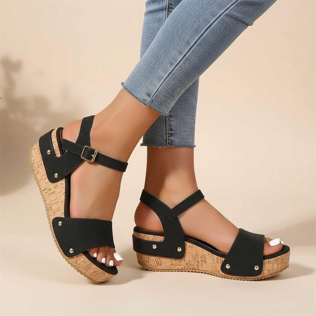 Daniela Wedge Sandals — Céline de Montréal — view 2