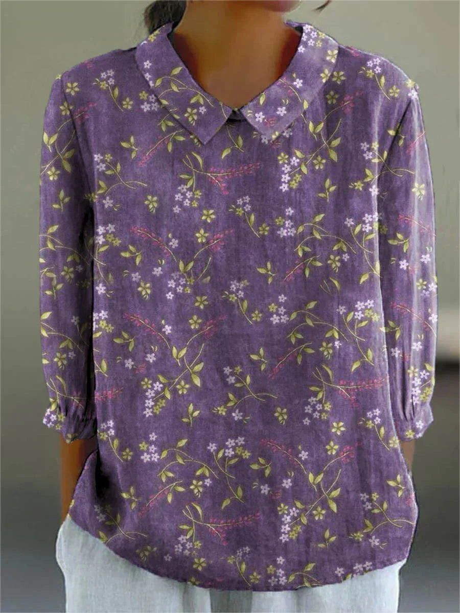 Liliana Lavender Meadow Blouse Blouses — Céline de Montréal