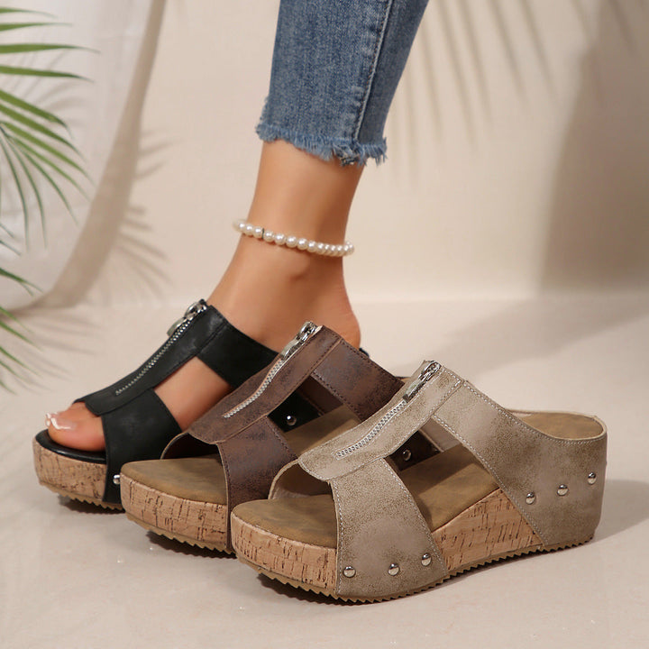 Gigi Wedge Sandals — Céline de Montréal — view 6