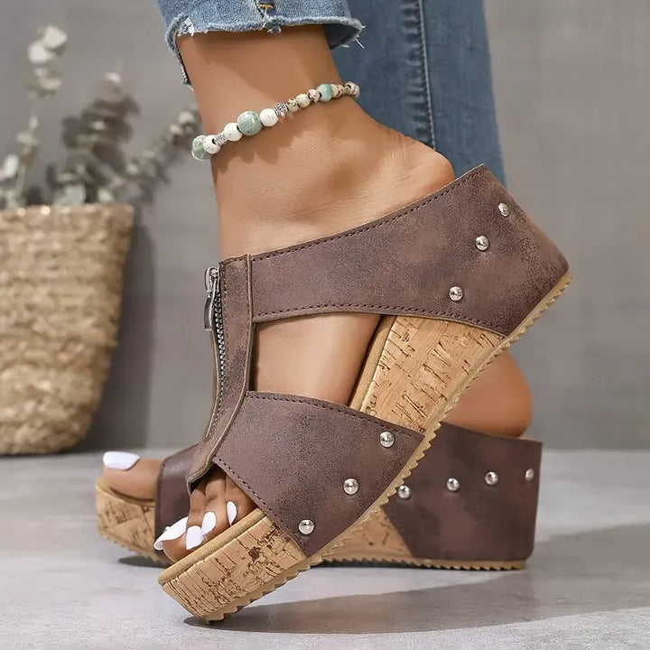 Gigi Wedge Sandals — Céline de Montréal — view 9