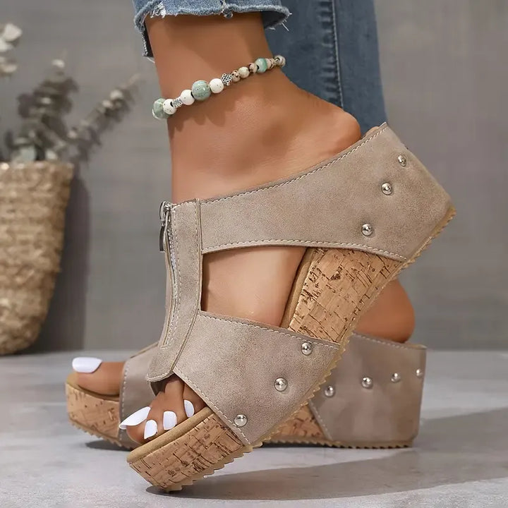 Gigi Wedge Sandals — Céline de Montréal — view 10