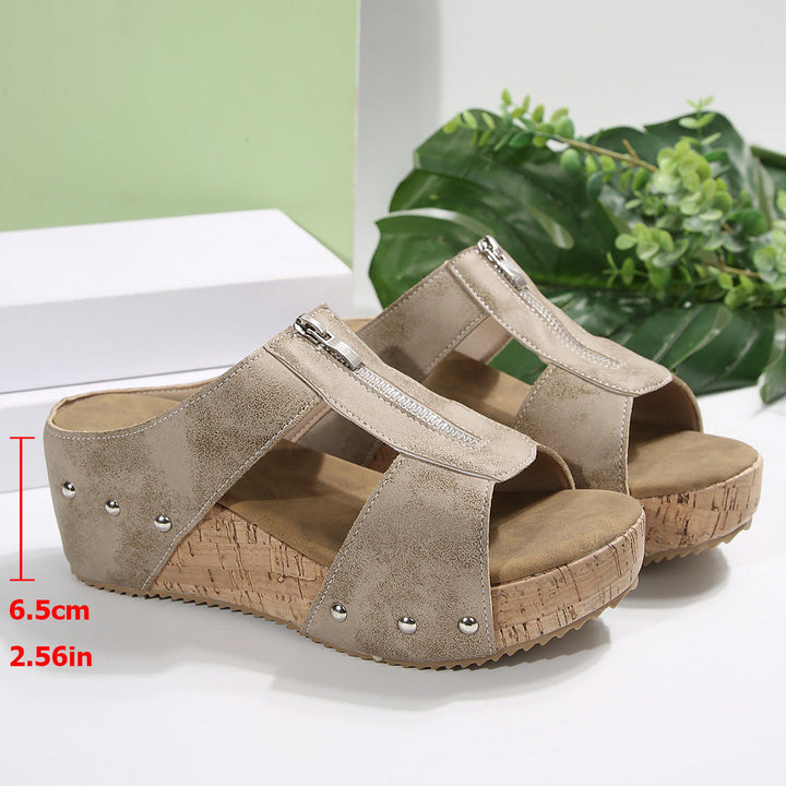 Gigi Wedge Sandals — Céline de Montréal — view 12