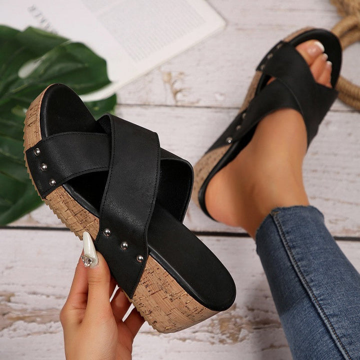 Oakley Wedge Sandals — Céline de Montréal — view 6