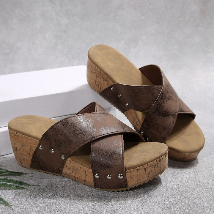 Oakley Wedge Sandals — Céline de Montréal — view 8