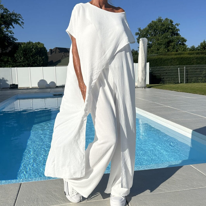 Gabbie Elegant Off-Shoulder Two-Piece Set Two-Piece Sets — Céline de Montréal