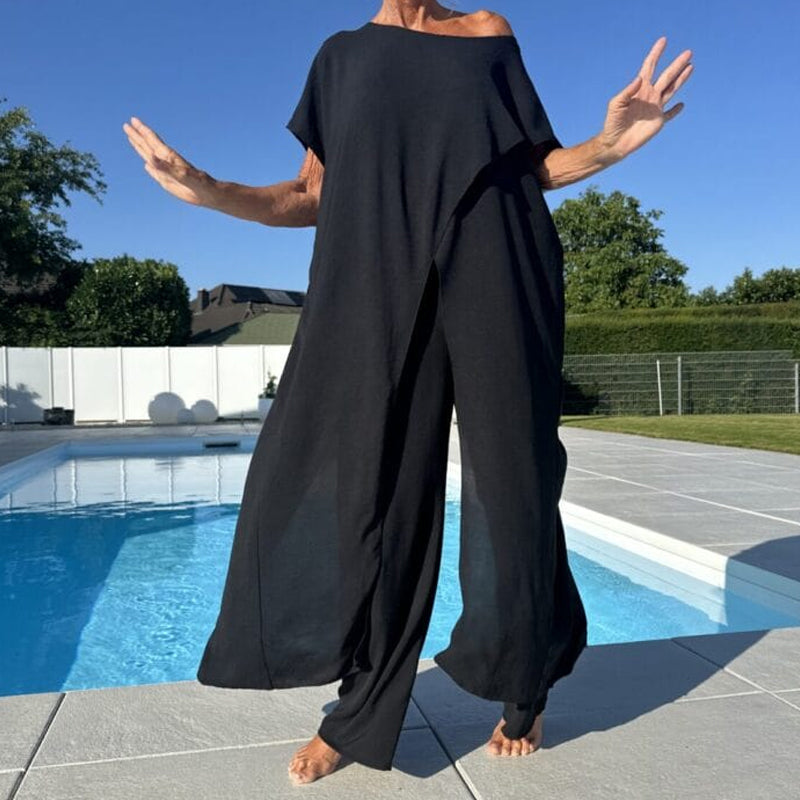 Gabbie Elegant Off-Shoulder Two-Piece Set Two-Piece Sets — Céline de Montréal — view 2