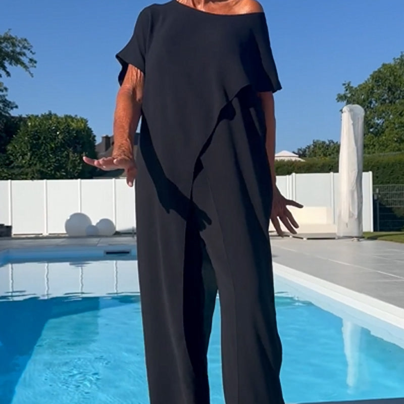 Gabbie Elegant Off-Shoulder Two-Piece Set Two-Piece Sets — Céline de Montréal — view 5