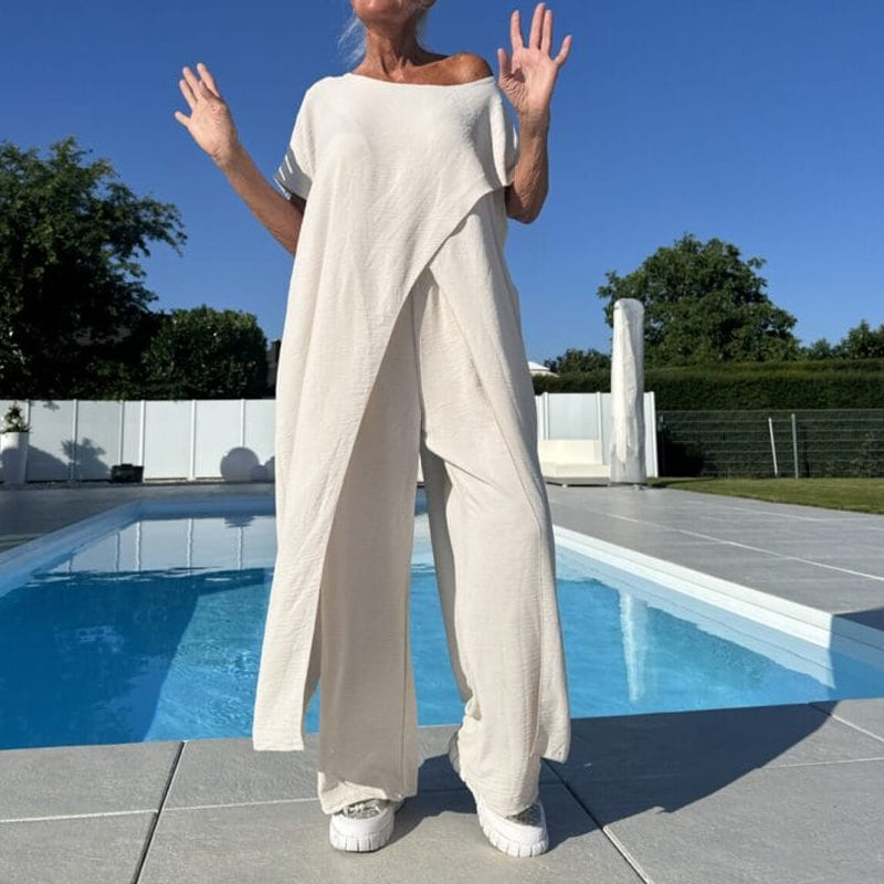 Gabbie Elegant Off-Shoulder Two-Piece Set Two-Piece Sets — Céline de Montréal — view 4