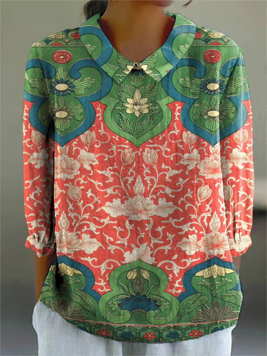 Clara Regal Lotus Blouse Blouses — Céline de Montréal