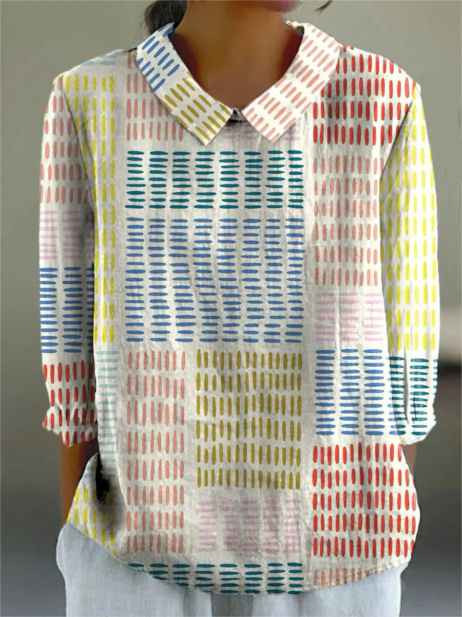 Daisy Colorblock Dash Blouse Blouses — Céline de Montréal